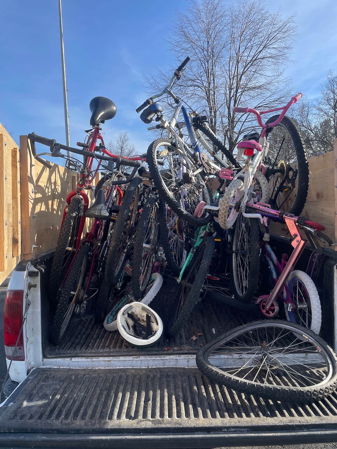 Removing 40 bicycles in Pullman, WA